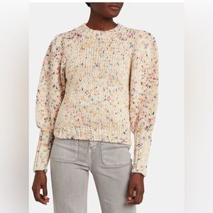 Ulla Johnson Moxie Pullover Wool Sweater in Mixte (multicolor on cream)